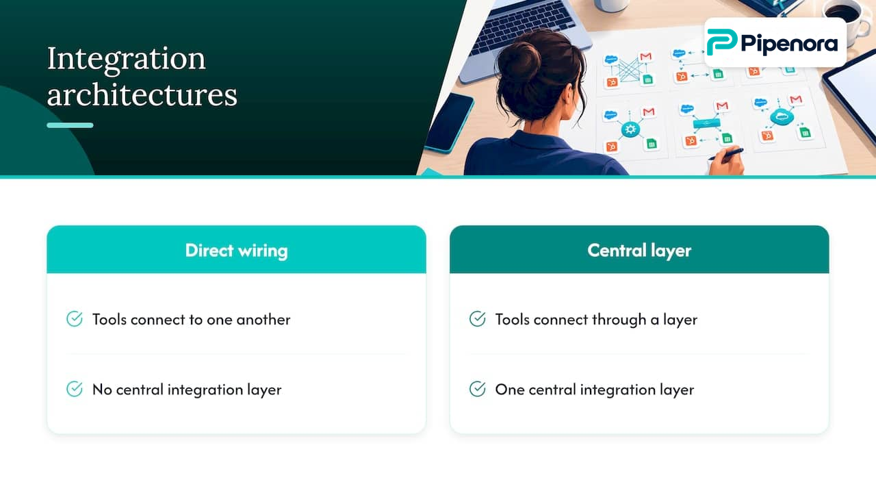 Two CRM integration architecture patterns compared
